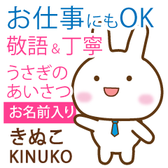 KINUKO: Rabbit.Polite greetings