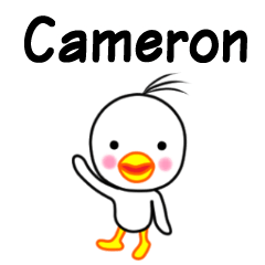 Cameron name sticker(Bird boy)