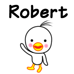 Robert name sticker(Bird boy)