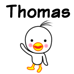 Thomas name sticker(Bird boy)