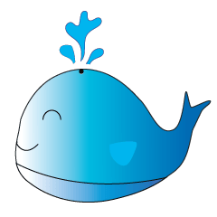 whale water animation