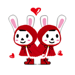 Glutinous rice rabbit rabbit family - Stiker LINE | LINE STORE