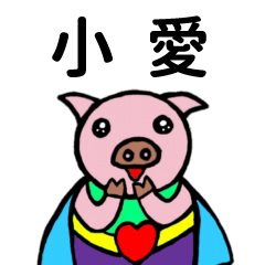 ShanShan Pig Name sticker No.4001