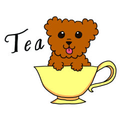 犬のワンちゃん：紅茶大好き