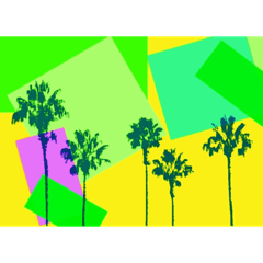 CALIFORNIA PALM STICKERS.