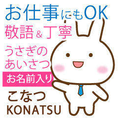 KONATSU: Rabbit.Polite greetings