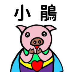 ShanShan Pig Name sticker No.4048