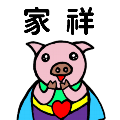 ShanShan Pig Name sticker No.4061
