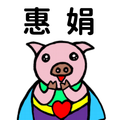 ShanShan Pig Name sticker No.4065