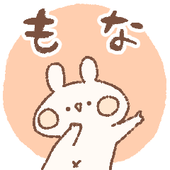 momochy Rabbit [Mona] Name sticker