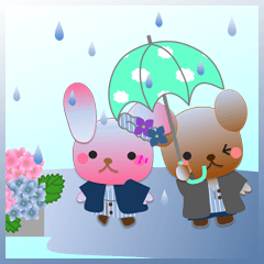Rabbit and bear daily(The rainy season3)