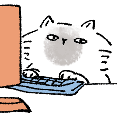 作業する猫 Line スタンプ Line Store