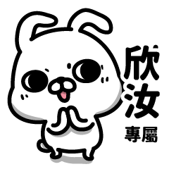 Transfer rabbit name sticker -Xin Yan