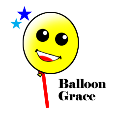 Balloon Grace stamp
