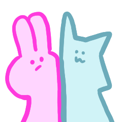 Transient freely cat and rabbit