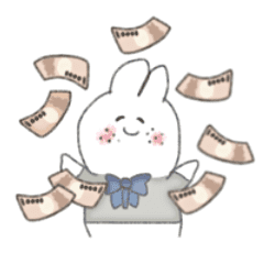 そばかすうさぎ お金 Line スタンプ Line Store そばかすうさぎ お金 Line スタンプ Line Store