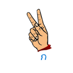 Thai finger spelling emoji
