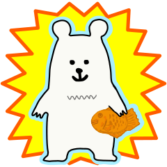 polar bear with TAIYAKI