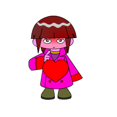 Pink coat girl