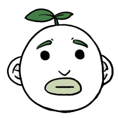 頭に草の芽の生えたおっさんの顔 Line スタンプ Line Store