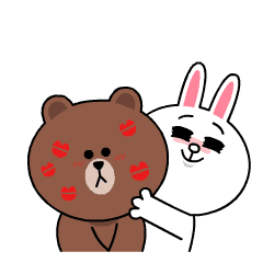  Brown  Cony s Heaps of Hearts LINE  stickers LINE  STORE