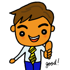 Cute and cool businessman