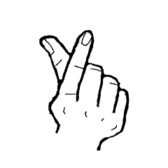 寫實黑白手勢