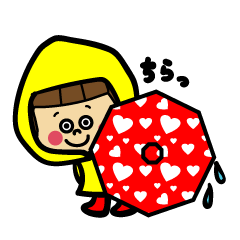 okappa chan Sticker3(rainy)