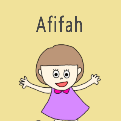 Afifah cute sticker.!!!*!*?**?