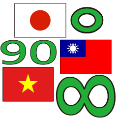 90°8-ベトナム - 日本 - 台湾 -