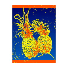 PINEAPPLE POP ART STICKERS