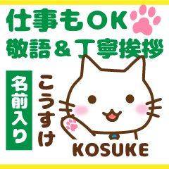 KOSUKE:Polite greetings.Animal Cat