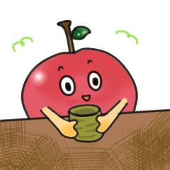 Moving apple sticker