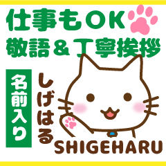 SHIGEHARU:Polite greetings.Animal Cat