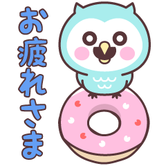 Sticker of a colorful owl.
