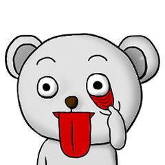 Funny bear sticker 01