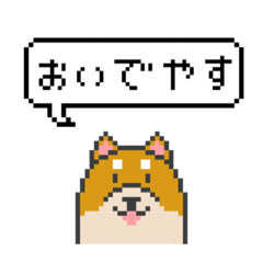 ドット絵！京都弁の柴犬
