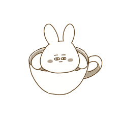 JITOME Rabbit latte Sticker