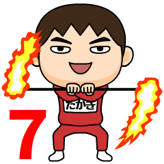 takagi wears training suit 7.