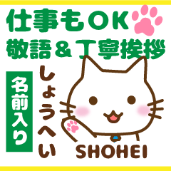 SHOHEI:Polite greetings.Animal Cat