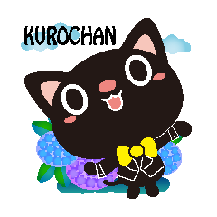 Black cat is kurochan with English-1