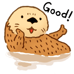 No Sea Otter No Life English Ver Line Stickers Line Store