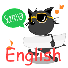 Walking cat in summer by English
