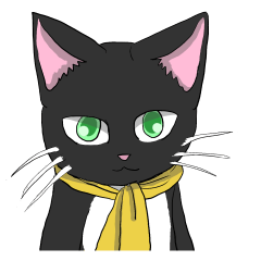 Black cat Magatu Sticker