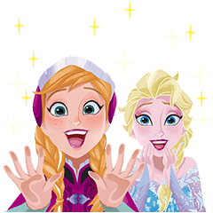 Frozen สติกเกอร์ป๊อปอัพ