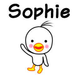 Sophie name sticker(Bird boy)