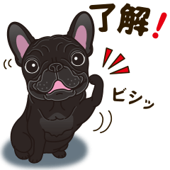 French bulldog's brindle sticker.