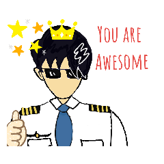 Captain "Awesome" Sticker