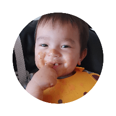 Happy eating boy