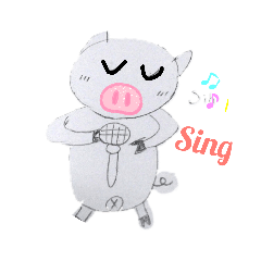 開心豬(無論遇到什麼困難，依然每天微笑)